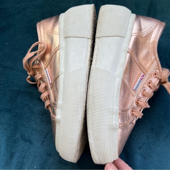 Amazon.com | Superga Women SUPERGA Metallic Platform Sneaker in Rose Gold SIZE 6.5